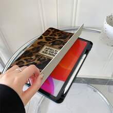 1件復古豹紋勵志語錄360°旋轉多角度支撐平板保護殼,相容 iPad Air 6/5/4 與 10(10.9 吋),相容 iPad Pro 2024、Air M3/A16 2025,相容 Galaxy Tab S9 FE/S8 Plus/S7/S10,適用於工作、旅行與居家放鬆,相容 - 彩色 - 查看 4