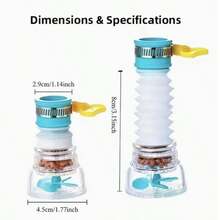 2pcs Faucet Filter 360° Flexible Rotating Spout Extension Head, Universal For Kitchen & Bathroom, Tool-Free Quick Installation, Durable Plastic Material, Water-Saving & Anti-Splash, Multi-Angle Adjustable, Practical Home Gadget - A - View 4