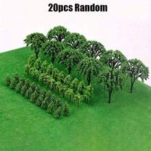 50pcs Model Train Landscape Realistic Miniature Trees, 2-6cm/0.79-2.36in Bush Model Trees, 3D Model Trees, Mini Trees, Suitable For DIY Crafts, Architectural Models, Artificial War Game Tree Models, Home Decor - Multicolor - View 16