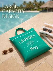 Heavy Duty Large Waterproof Wet/Dry Separated Mesh Laundry Bag, Zippered Handheld Laundry Bag, Portable Storage Bag, Laundry Room Clothing Sorting And Storage, Suitable For Travel, Business Trips, Student Dorms And Bathroom Use - A - View 10