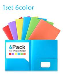 Pocket Folders (12 Pack, Soft Color Palette), Plastic Pocket Folders, Polypropylene Folders For Letter Size Documents, 2-Pocket Design, Suitable For Home, School And Office Use - A - View 10