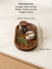 1pc 360° Rotating Solid Wood Round Turntable, Multifunctional Wooden Spice Storage Tray, Kitchen Seasoning Rack, Kitchen Storage Organizer Accessory, Spice Container, Kitchen Decor, Solid Wood Rotating Tray, Fits Kitchen Cabinets And Storage Cabinets, Home Storage Turntable, Christmas, Halloween, Graduation, Birthday Gift - View 12