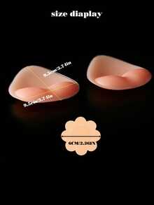 2pcs Women's Triangle Silicone Breast Pads, Provide Soft Support; Replaceable Bra And Swimsuit Inserts - Multi-color - View 7