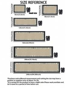 1 Pc Border Stripe Lines Pattern Kitchen Mat, 3.5 Mm Soft Rubber That Absorbs Water And Is Easy To Clean. Suitable For Corridors, Bathrooms, Living Rooms, Outdoor Door Mats, And Toilets. Useable Throughout The Year And For Various Holidays. - Multicolor - View 6