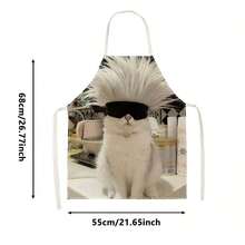 1pc Funny Animal Meme Print Apron - Sleeveless Design, Durable And Comfortable Fit, Featuring Multiple Quirky Cat, Dog, Duck Animal Patterns, Suitable For Cooking, Baking And Home Cleaning, Household Cleaning, Housework Apron, Hand-Painted Handmade Gardening Apron, Fun Holiday Gift - Multicolor - View 16