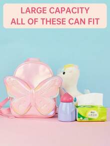 1pc Girls Backpack Cute Butterfly Glitter Fashion Accessory Shoulder Bag Children's Small Backpack Suitable For Girls Gift - Butterfly Backpack - View 4