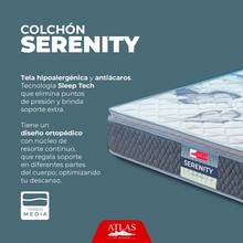 Colchón King Size Atlas del Descanso Serenity - Azul y blanco - Ver 4