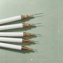 Diamond Texture Nail Liner Brush Fine Detail Drawing Pen For Beginners DIY Nail Art Manicure Tool - White - View 3