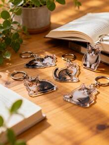 Acrylic Photo Keychain B2 - Customized Acrylic Photo Keychain, Personalized Keychain, Custom Bag Charm, Customizable Pet/Couple/Family Photos, Birthday Gift, Women's Keychain, Valentine's Day, Anniversary, Unique Gift - Multicolor - View 2