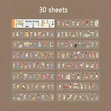 1pc/2pcs Mini Character Sticker Book, Multiple Different Style Character Stickers, Vibrant Colors And Exquisite Illustrations, Multi-Functional Scrapbook Stickers For Decoration, Art Journal, Card Making, Handmade DIY Stickers, Holiday Gift - Sticker Book - View 11