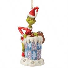 The Grinch 5 قطع من زينة عيد الميلاد المعلقة من الأكريليك، ديكورات شجرة عيد الميلاد، ديكور حفلة العطلات - الوحش الأخضر - مشاهدة 3