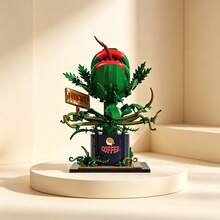 838Pcs Man‑Eating Flower Decor Building Blocks Set, Bag‑Packed 3D Eternal Flower Toy. Includes Man‑Eating Flower, Tropical Bird Of Paradise & Bird‑Shaped Flower. For Flower Lovers, Build Patience & Imagination, Desktop Ornament, Unique Couple Gift > - Multicolor(Bag) - View 6