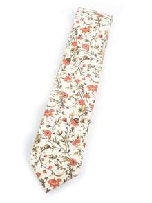 ZONFAZ 1pc Men Fashion Ditsy Floral Printed Tie, 2.4-2.6 Inch Width, Soft Skin-Friendly Material, Suitable For Weddings, Parties, Dates And Other Occasions Men Necktie - Multicolor - View 5