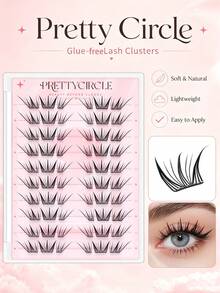 10-Row Glue-Free Reusable Segmented False Eyelashes, Large Volume, Beginner-Friendly, Easy To Apply, Natural And Lightweight, Comfortable For Daily Wear, Soft Natural Eye Makeup Effect - C - View 9