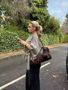 Women's New Autumn Knitted Sweater Elegant Casual Commute Travel - Grey - View 4