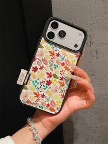 1pc Premium Fashion Creative Full Screen Autumn Maple Leaf Pattern Phone Case, Full Coverage Anti-Drop Soft Shell Large Hole Compatible With Apple 17 Pro Max/11/12/13/14/15/16 Pro Max/17 And Other Models, Holiday Gift - Multicolor - View 5