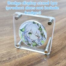 Anime Character Badge Acrylic Display Stand, Suitable For 58mm Badges, Multiple Styles To Choose From, Highly Transparent, Dustproof And Thickened, Can Be Used For Anime Merchandise And Series Badge Display Bricks - Black and White - View 10