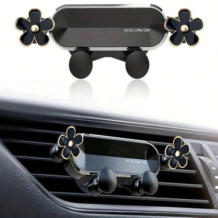Car Air Vent Phone Holder, Car Air Vent Phone Holder, Floral Design, Auto-Lock, Stable Smartphone Holder, 360 Degree Rotation. Rotatable, Compatible With IPhone And Android, Navigation Function - Multiple Styles - View 1