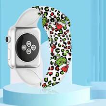 The Grinch Christmas Series Apple Silicone Watch Band Printed Compatible With Apple S10/11 - Multicolor - View 10
