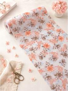 1 Roll Multi-Color Floral Pattern Kitchen Cabinet Shelf Liner, Non-Adhesive Drawer Mat, Non-Slip Refrigerator Pad, Waterproof EVA Fridge Liner, Cabinet Mat, Easy Placemat - Multicolor - View 7