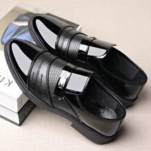 GAN AI Zapatos Oxford Hombre Suela Gruesa Elegantes para Traje, Oficina y Fiesta - Blanco y Negro - Ver 2