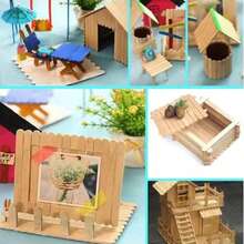 50/100/150/200/300pcs Disposable Wooden Popsicle Sticks, Wax Sticks, Popsicle Molds, Coffee Stirrers, Lollipop Sticks, Popsicle Accessories, Baking Supplies, Handmade Crafts, Toy Making, Dessert Scrapers, Summer Essentials, Kitchen Tools, Bakery Supplies - Multicolor - View 4