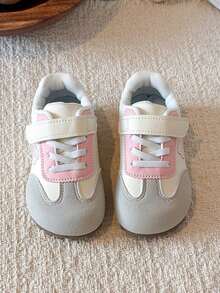 Baby Training Shoes Bowknot Embroidery Hook & Loop Soft Sole Anti-Slip Casual Shoes For Toddlers - Pink - View 4