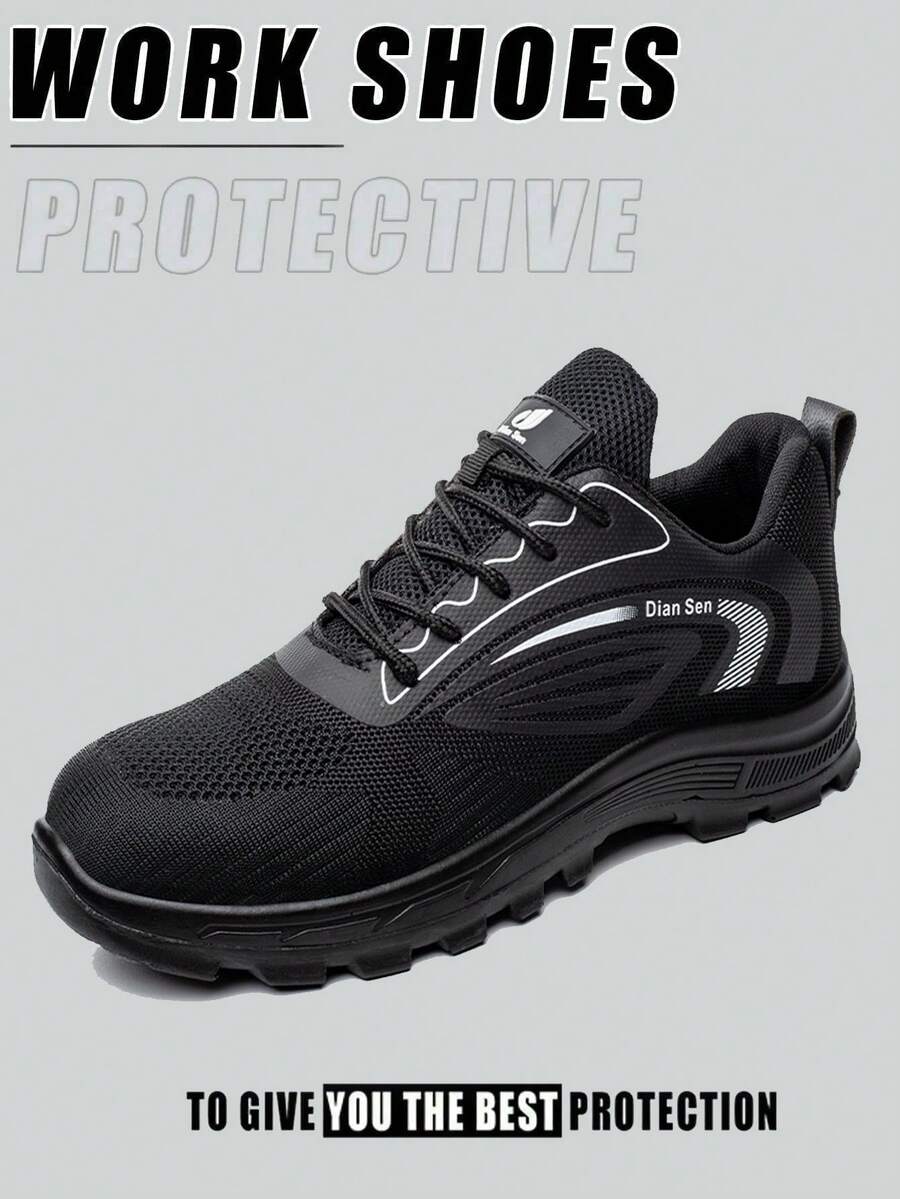 Fashion Men's Steel Toe Cap Trainers,Lightweight Work Shoes,Outdoor Hiking ,Casual Shoes, Anti‑Smash Anti‑Puncture,Industrial & Construction Footwear