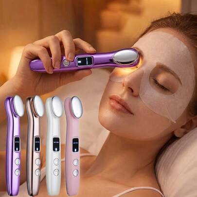 Dispositivo de belleza facial portátil recargable por USB, masajeador de cara, cuello y ojos, multifunción con modos de calentamiento y vibración, regalo perfecto para mujeres