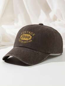 1pc Vintage 2000 Limited Edition Baseball Cap, Washed Polyester Dad Hat For Men Women, Retro 2000 Birthday Gifts Distressed Trucker Cap Sun Hat - A - View 10