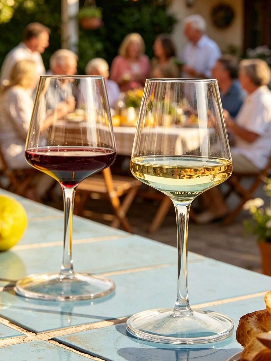 2/4/6PCS Floating Plastic Wine Glass Unbreakable Transparent Wine Glasses Tritan Plastic Dishwasher Glassware Suitable For Camping Parties - Transparent - View 1
