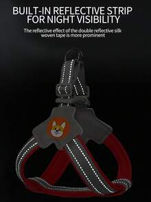 Breathable Mesh Dog Harness, Y-Shaped Design With Dual D-Rings, Reflective Strips, Suitable For Small, Medium And Large Dogs Outdoor Walking And Training - Multicolor - View 6