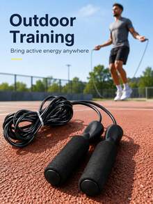 Tali Lompat 2/1 buah yang Dapat Diatur, Unisex, Cocok untuk Kebugaran Aerobik dan Latihan di Gym; Terbuat dari Bahan PVC dan Pegangan Busa, Ringan dan Cepat, Ideal untuk Kebugaran Luar Ruangan, Latihan Olahraga, dan Kompetisi. - MultiWarna - View 3