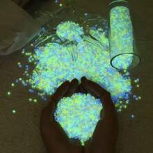 2000/4000pcs Glow-In-The-Dark Resin Beads, Garden Landscape Yard Decoration, Fluorescent Ultra-Bright Multi-Color Glow Beads, No Power Needed, Suitable For Wishing Bottles, Party Decor, Aquarium And Jewelry Making, Shiny Beads - Luminous Stone - View 2