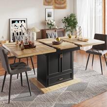Extendable Dining Table - 110-140 Wooden Table Kitchen & Dining Room - 6-Person Dining Table - Dimensions: 110 X 80 X 75 - Terrace And Living Room - 1 - View 2