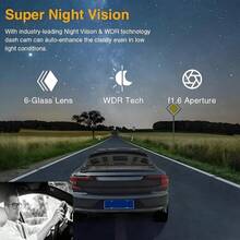1080P Dual Camera Dash Cam, Front And Rear Dual Recording, With Infrared Night Vision, Loop Recording, Wide-Angle Lens, Equipped With 3.16-Inch IPS Screen, Dual Lens Car Dash Cam, Free 32GB Storage CardGB - Dash Cam - View 3