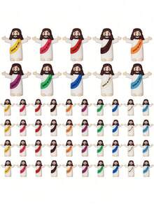 Jesus Statue, Mini Jesus Statue Loose, Multi-Color Mini Jesus Statue, Mini Statue For Finding Religious Gifts For Easter Egg Filling, Jesus Love You Statue - one-size - View 1