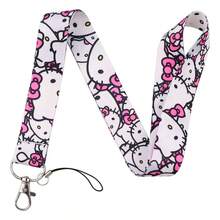 SANRIO 2D 1pc Hello Kitty Cute Cartoon Character Badge Lanyard - Detachable Phone Lanyard Keychain, Card Protection Accessory, Suitable For Stylish Key Rings - Ideal For Office, Or Travel Use, Suitable For Hello Kitty Lovers, Great Gift For Family And Friends - A - View 16