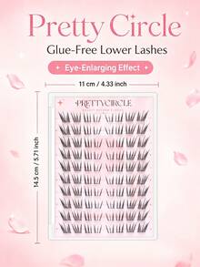 Glue-Free 10-Row 9-14mm C-Curl False Eyelashes, Large Capacity Lightweight Upgraded Lashes, Long-Lasting Lifted Shape, Soft & Comfortable Wear, Natural Fluffy Look For Daily Eye Makeup - C - View 8