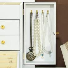 4-Tier Jewellery Box With Mirror And 2 Drawers - White - 1 - View 7