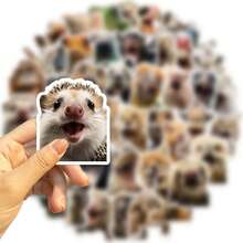 50pcs Funny Animal Face Decorative Stickers For Adults And Teens, Suitable For Skateboard, Phone Case, Laptop, Refrigerator, Luggage, Bedroom Door, Tablet, Diary, Study Reward Gift Stickers - Multicolor - View 9