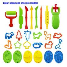 26Pcs Kids Clay Tools Set, DIY Plasticine Molds & Cutters, Rolling Pin Modelling Accessories, Educational Toy For Children(No Clay Included)Color,Shape And Style Are Random - Multicolor - View 1