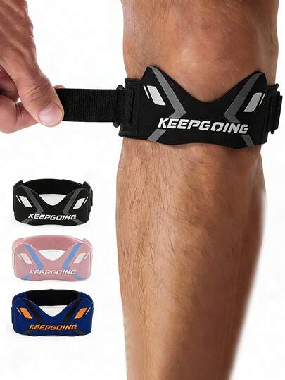Lightweight Adjustable Basic Knee Brace Breathable Sweat Absorbent Knee Pads Non-Slip Knee Support For Men And Women Patella Stabilizer Shin Pads For Hiking Jumpers Knee Basketball Football Running Squats Gym Accessories Gear Outdoor Sports