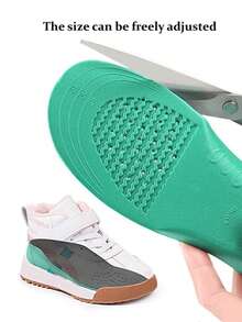 1 Pasang Sol Dalam Sepatu Olahraga Unisex Penopang Lengkungan Kaki Stabil Sepanjang Kaki, Bantalan Sepatu Penyerap Guncangan, Perlindungan Kaki, dan Anti-Torsi untuk Keseimbangan - Hitam dan hijau - View 4