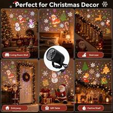 جهاز عرض LED متعدد الوظائف يعمل بالطاقة USB لعيد الميلاد، ضوء عرض LED لعيد الميلاد، ذراع قابلة للتعديل، مع 16 نمط عيد الميلاد - تصميم دوار ديناميكي، مناسب لديكور عيد الميلاد الداخلي والخارجي، الحفلات، هدية عيد الميلاد - تصميم عيد الميلاد - مشاهدة 10