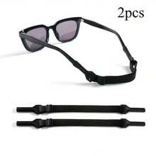 2pcs/Set Sports Anti-Slip Glasses Lanyard, Colorful Adjustable Elastic Eyeglass Chain, Anti-Loss Glasses Accessory, Suitable For Cycling And Running - Multicolor - View 10