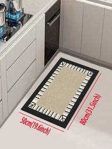 1 Pc Border Stripe Lines Pattern Kitchen Mat, 3.5 Mm Soft Rubber That Absorbs Water And Is Easy To Clean. Suitable For Corridors, Bathrooms, Living Rooms, Outdoor Door Mats, And Toilets. Useable Throughout The Year And For Various Holidays. - Multicolor - View 15