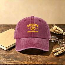 1pc Boston Hockey Graphic Print Washed Baseball Cap Adjustable Vintage Hat For Sports Street Casual Daily Outdoor Travel - Multicolor - View 6