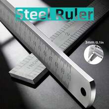 Penggaris Stainless Steel Tebal 3mm, Panjang 50cm/20 Inci, Cocok untuk Mengukur, Penggunaan di Kantor dan Rumah. - Penggaris pengukur - View 6