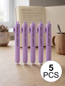 Customizable Retractable Erasers, Personalized Pencil Rubber Erasers For Drawing, Student Stationery Back To School Gift, Multi-Functional Art Erasers For Office School Students Classroom Rewards - Purple - View 29